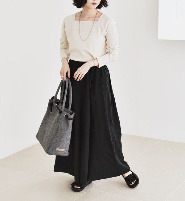 quaranciel「quaranciel:〈洗濯機可能〉タイプライター ギャザー ワイド キュロット パンツ」|その他|