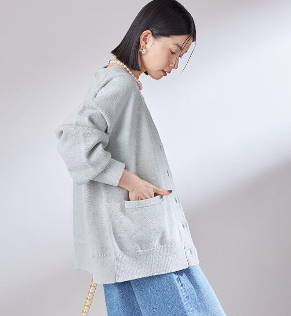 SHIPS for women「〈手洗い可能〉サガラ ワッペン レタード カーディガン」|カーディガン|