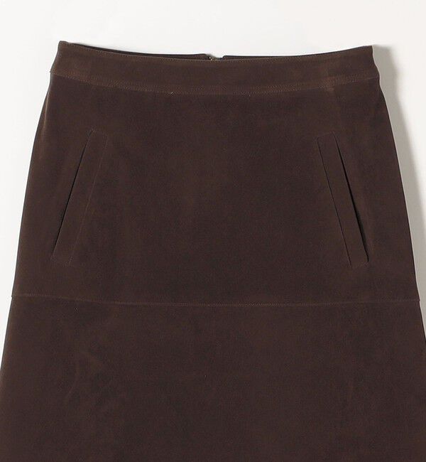 quaranciel「quaranciel:〈洗濯機可能〉ポリエステル スエード フレア マキシ スカート」|スカート|