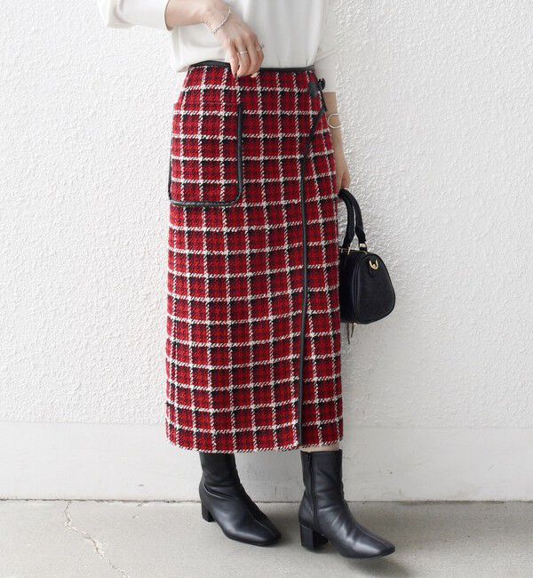 SHIPS any「SHIPS any: ブロック ツイード タイト スカート」|スカート|