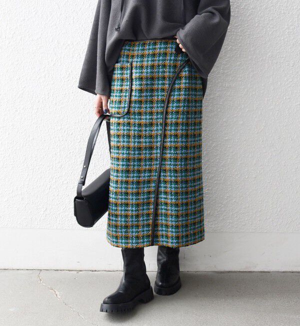 SHIPS any「SHIPS any: ブロック ツイード タイト スカート」|スカート|