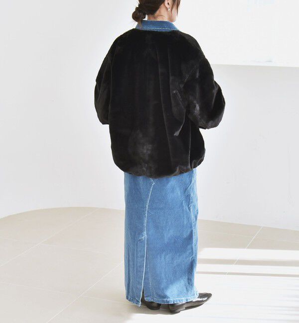 quaranciel「quaranciel: フェイクファー ノーカラー ショート ジャケット」|その他|