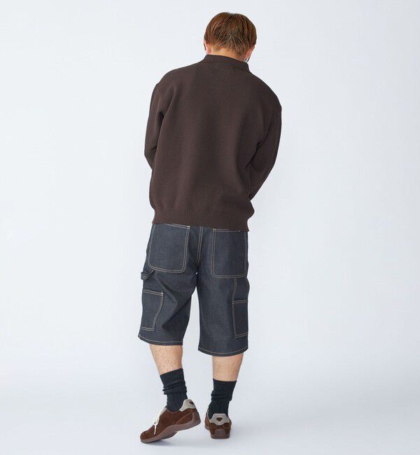 SHIPS「City Ambient Products:〈手洗い可能〉ポリエステル メッシュ ニット ポロ ロングスリーブ」|ニット・セーター|