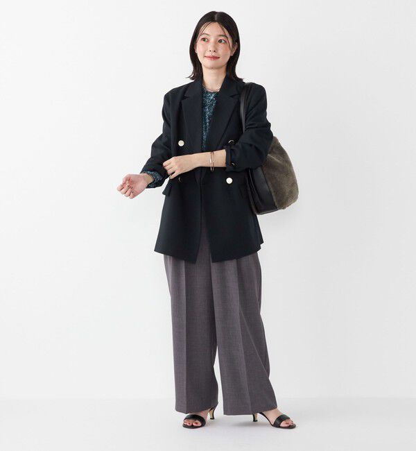 SHIPS Colors 「SHIPS Colors:〈手洗い可能〉カット ジャカード チェック ブラウス」|シャツ・ブラウス|