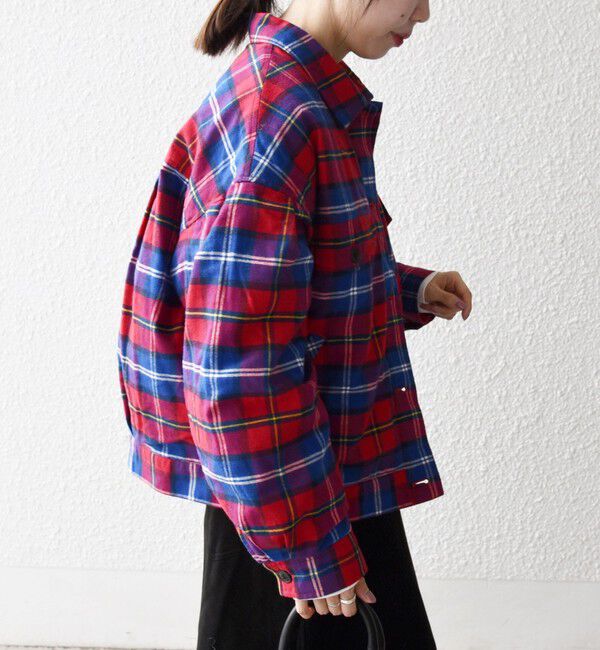 SHIPS any「SHIPS any:〈手洗い可能〉タータン チェック キルティング シャツ ジャケット」|ブルゾン・スタジャン|