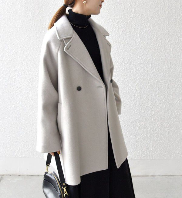 SHIPS any「【WEB限定】SHIPS any: PURE WOOL スタンド & テーラード ハーフ コート」|その他|