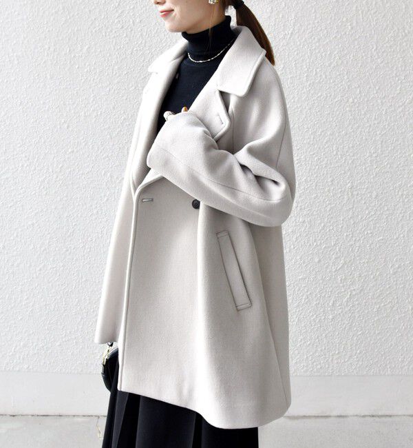 SHIPS any「【WEB限定】SHIPS any: PURE WOOL スタンド & テーラード ハーフ コート」|その他|