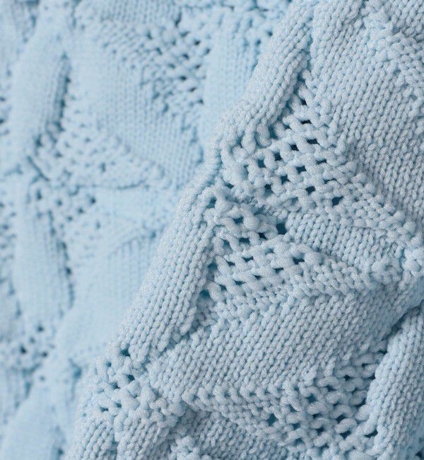 SHIPS for women「【WEB限定】〈手洗い可能〉フラワー ジャカード ジップ カーディガン」|カーディガン|