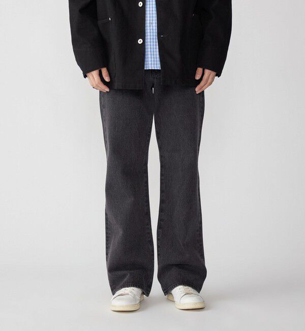 SHIPS「City Ambient Products: ブーツカット フレア デニム」|デニム|ブラック