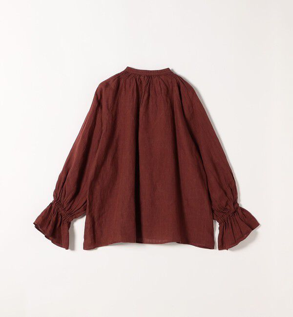 SHIPS any「SHIPS any:〈洗濯機可能〉リネン ボリューム スリーブ フレア ブラウス」|シャツ・ブラウス|