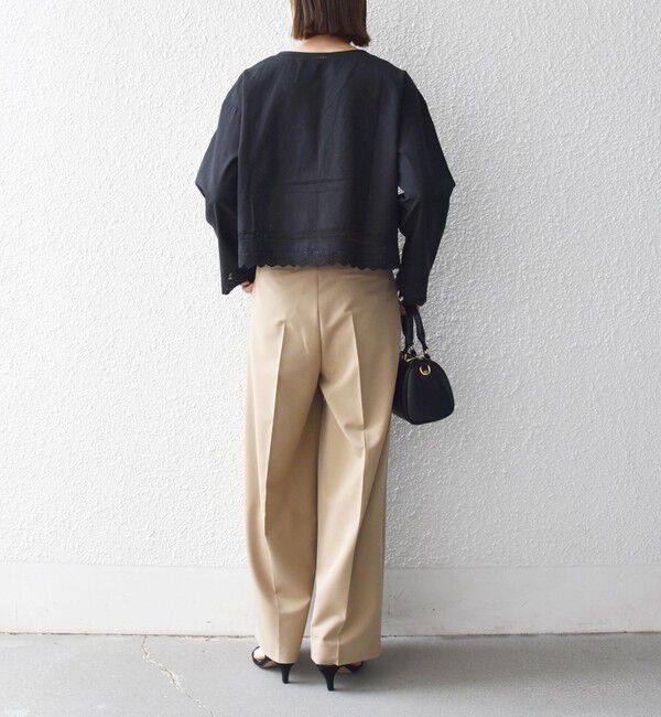 SHIPS any「SHIPS any:〈手洗い可能〉リネンミックス ハシゴレース コンパクト シャツ カーディガン」|カーディガン|