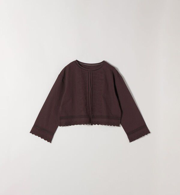 SHIPS any「SHIPS any:〈手洗い可能〉リネンミックス ハシゴレース コンパクト シャツ カーディガン」|カーディガン|