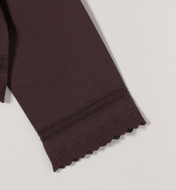 SHIPS any「SHIPS any:〈手洗い可能〉リネンミックス ハシゴレース コンパクト シャツ カーディガン」|カーディガン|