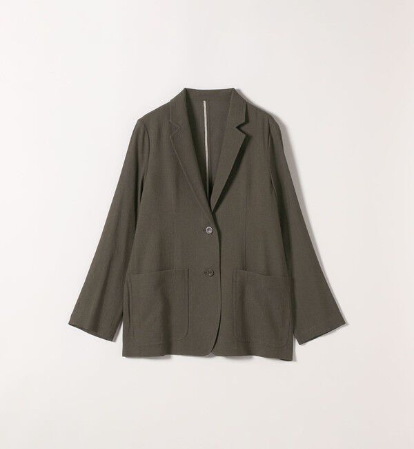 SHIPS any「SHIPS any: 〈手洗い可能〉リネンミックス テーラード ライト ジャケット」|テーラードジャケット|