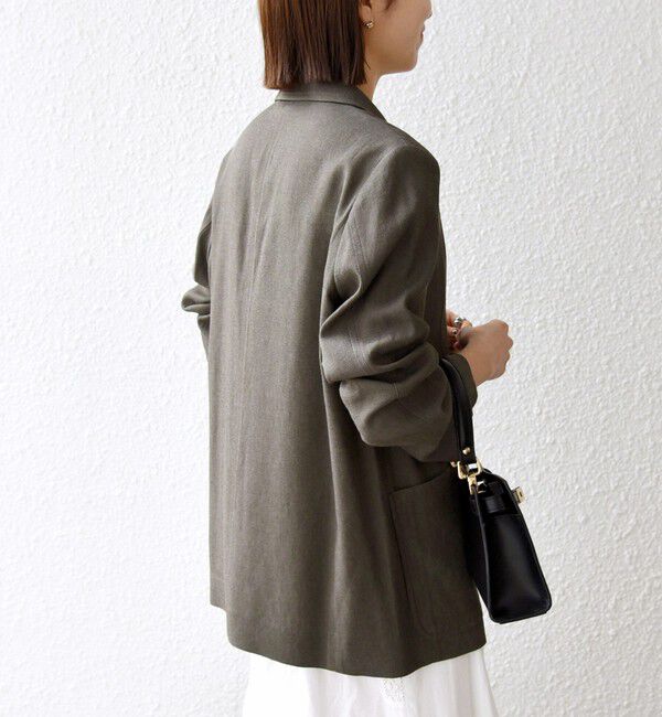 SHIPS any「SHIPS any: 〈手洗い可能〉リネンミックス テーラード ライト ジャケット」|テーラードジャケット|