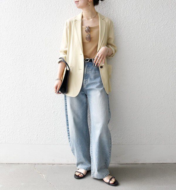 SHIPS any「SHIPS any: 〈手洗い可能〉リネンミックス テーラード ライト ジャケット」|テーラードジャケット|