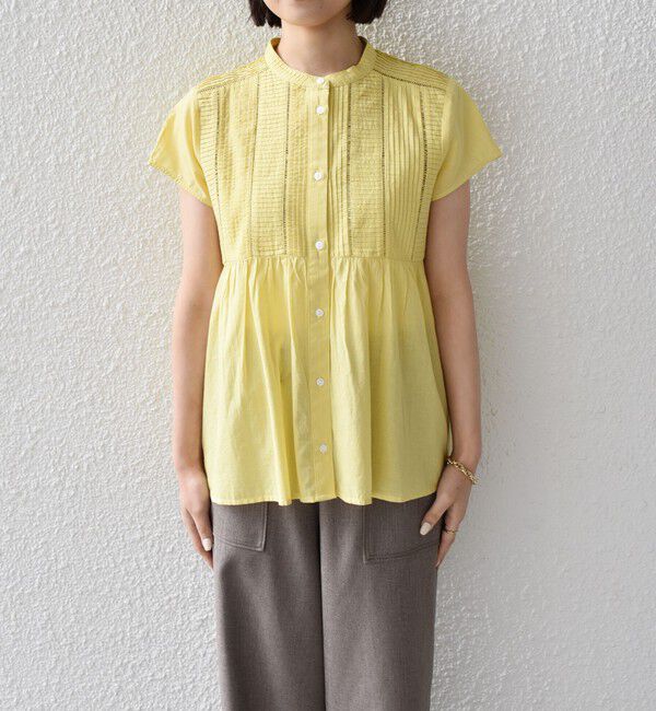 SHIPS Colors 「SHIPS Colors:〈手洗い可能〉コットン ピンタック ジョイント シャツ2◇」|シャツ・ブラウス|