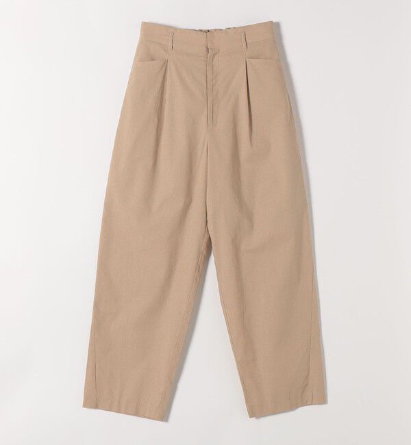 quaranciel「quaranciel:〈洗濯機可能〉コットン ベルト ハイウエスト テーパード パンツ」|チノ|