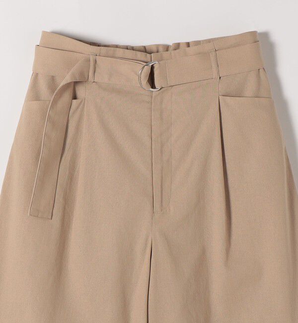 quaranciel「quaranciel:〈洗濯機可能〉コットン ベルト ハイウエスト テーパード パンツ」|チノ|