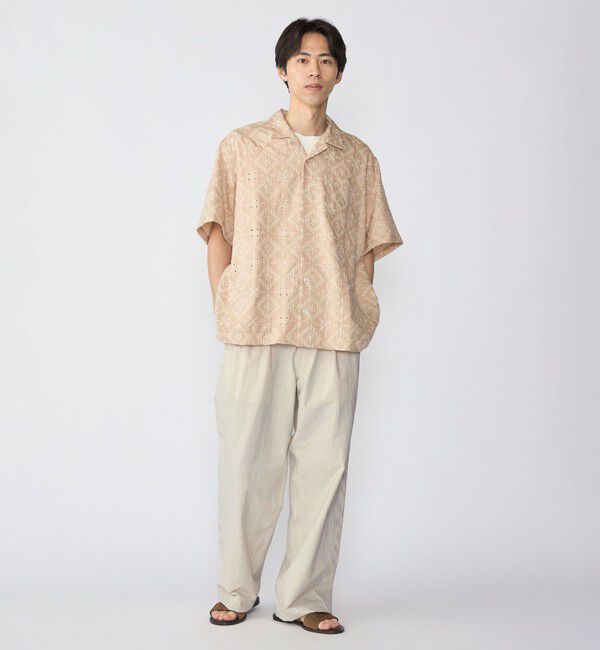 SHIPS「BENCH MARKING SHIRTS: エンブロイダリー オープンカラー シャツ」|シャツ・ブラウス|