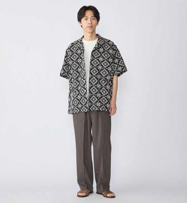 SHIPS「BENCH MARKING SHIRTS: エンブロイダリー オープンカラー シャツ」|シャツ・ブラウス|