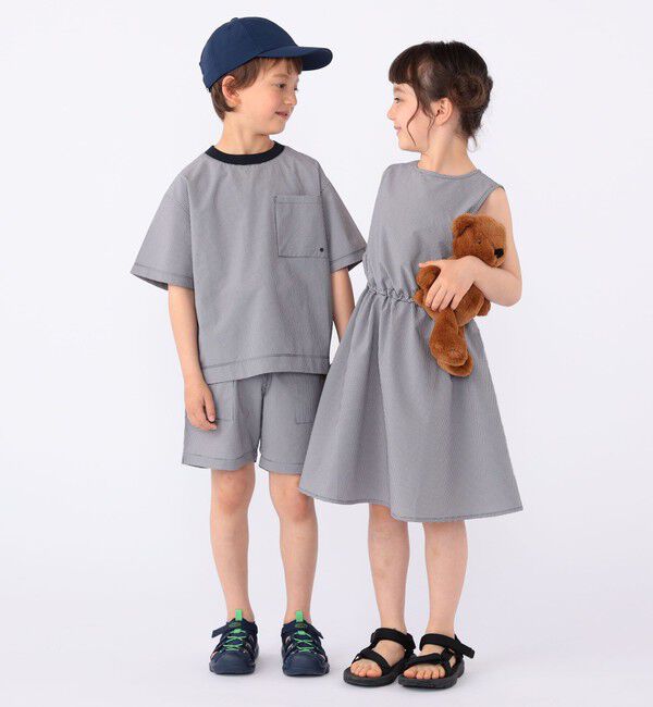 SHIPS KIDS「【SHIPS KIDS別注】ARCH&LINE:100～130cm / 〈家族おそろい〉SOLOTEX ワンピース」|ワンピース|