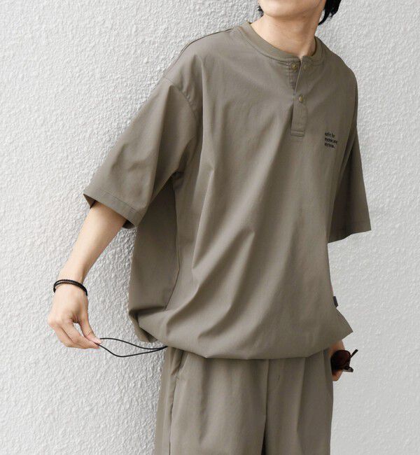SHIPS any「【WEB限定】SHIPS any: ヘンリーTシャツ＋イージーショーツ＋パッカブルバッグ 3点セット」|Tシャツ・カットソー|