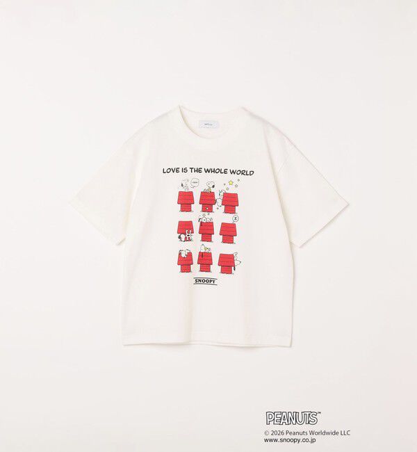 SHIPS any「SHIPS any: SNOOPY コラボ グラフィック プリント Tシャツ<KIDS>◆」|Tシャツ・カットソー|ホワイト