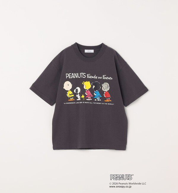 SHIPS any「SHIPS any: SNOOPY コラボ グラフィック プリント Tシャツ<KIDS>◆」|Tシャツ・カットソー|ブラック