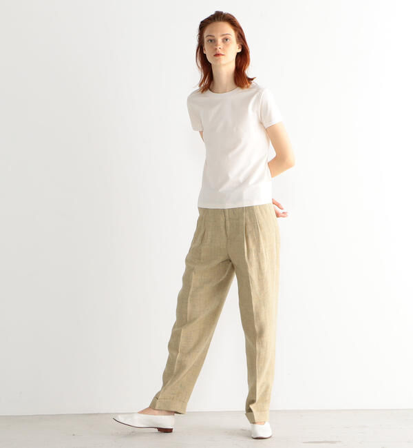 CABaN「コットン リブコンビクルーネックプルオーバー」|Tシャツ・カットソー|