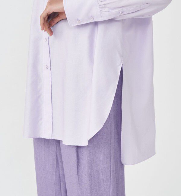 MACPHEE「コットンモールスキン バンドカラーチュニックシャツ」|シャツ・ブラウス|