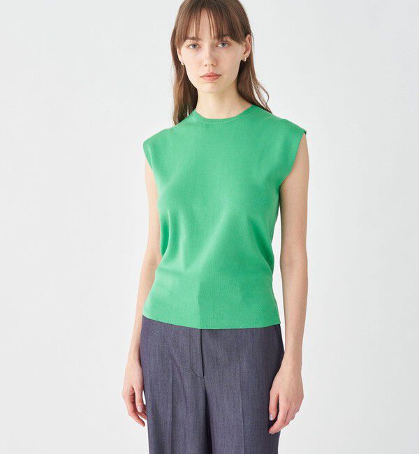 Ballsey「ハイゲージコットン ノースリーブプルオーバー」|ニット・セーター|