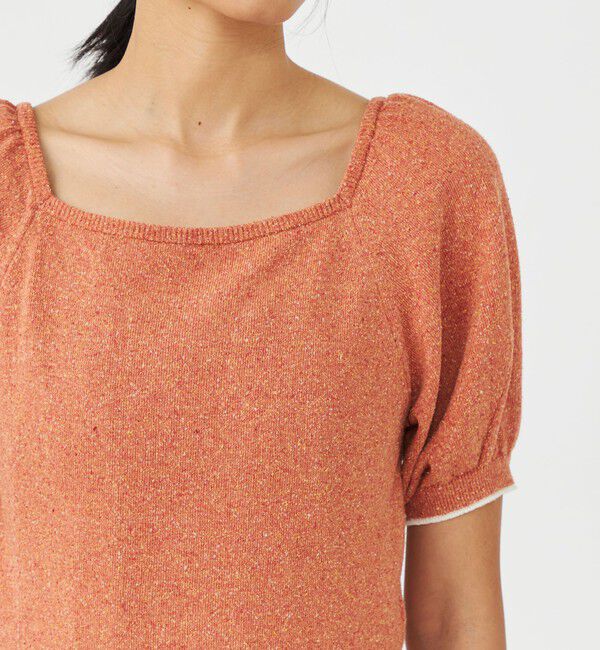 MACPHEE「ローシルク パフスリーブプルオーバー」|ニット・セーター|