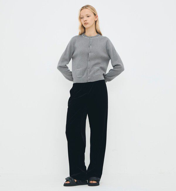 CABaN「ソフトベロア セミワイドパンツ」|チノ|