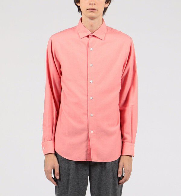 TOMORROWLAND MENS「コットンカシミヤ ワイドスプレッドカラーシャツ」|シャツ・ブラウス|