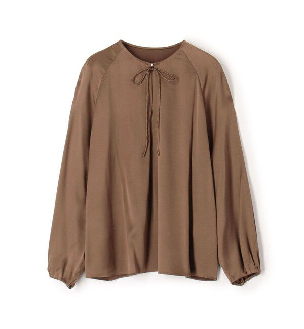 TOMORROWLAND collection「ウォッシャブルサテン ループラグランブラウス」|シャツ・ブラウス|47 ブラウン