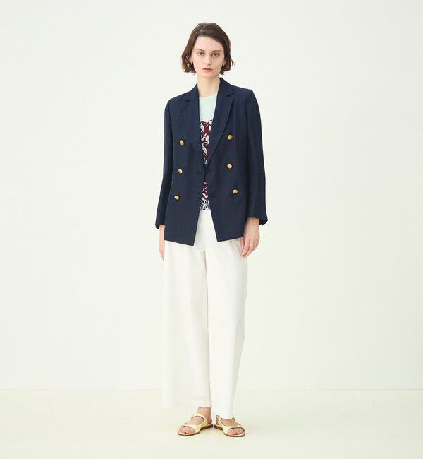 MACPHEE「リネンレーヨンツイル ダブルブレストブレザー」|テーラードジャケット|