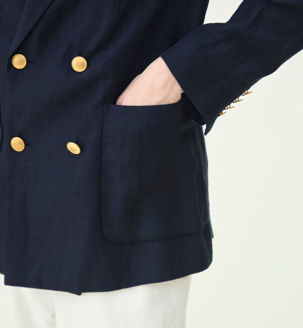 MACPHEE「リネンレーヨンツイル ダブルブレストブレザー」|テーラードジャケット|