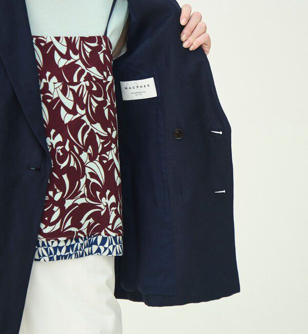 MACPHEE「リネンレーヨンツイル ダブルブレストブレザー」|テーラードジャケット|