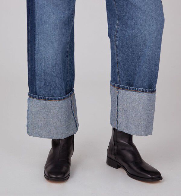 MACPHEE「コットンデニム ストレートパンツ」|デニム|