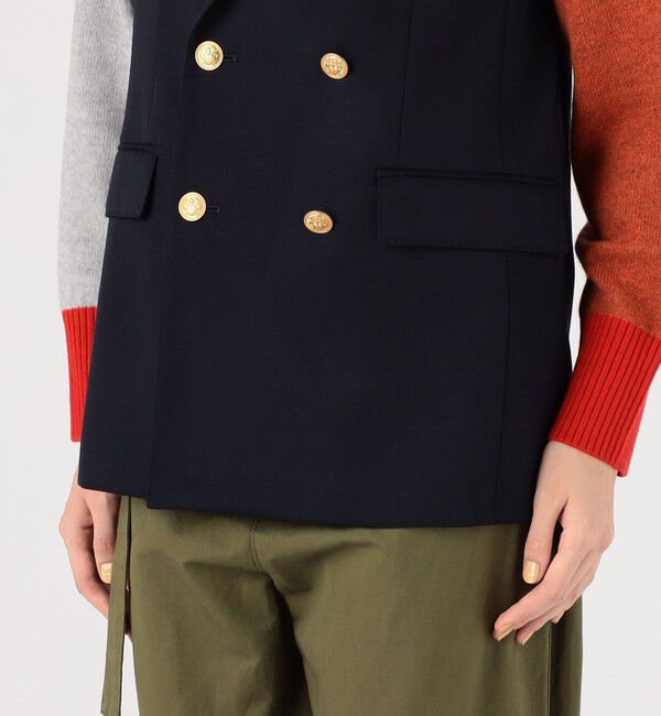 MACPHEE「ウールギャバジン ダブルブレストジレ」|ベスト・ジレ|