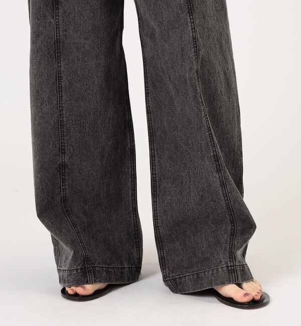 Edition「ガーメントウォッシュ ワイドパンツ」|デニム|