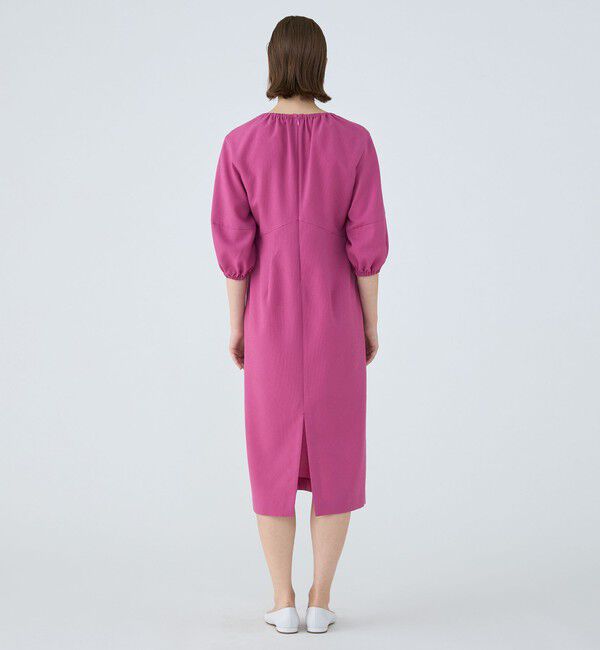 Ballsey「コンパクトサッカー ギャザーVネックワンピース」|ワンピース|