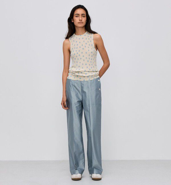 BACCA「コットンバックサテン セーラーパンツ」|チノ|