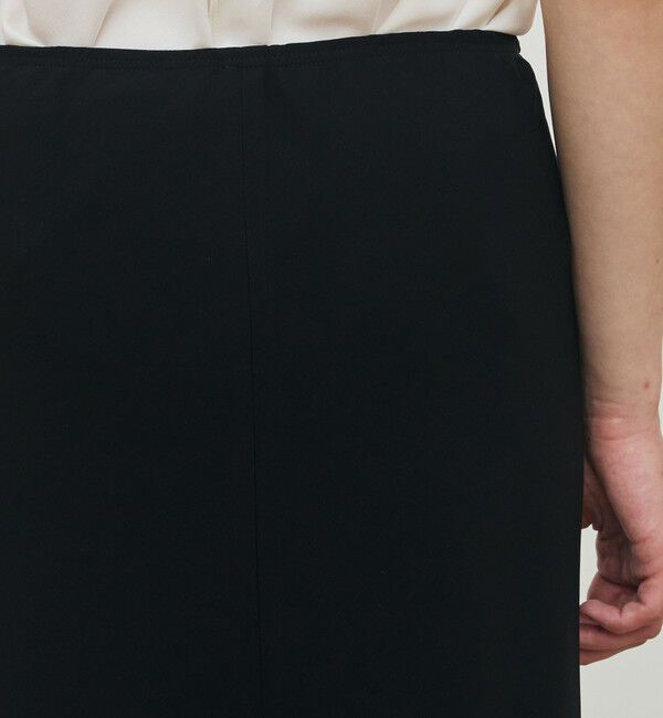 DES PRES「ライトダブルクロス エラスティックストレートスカート」|タイト|