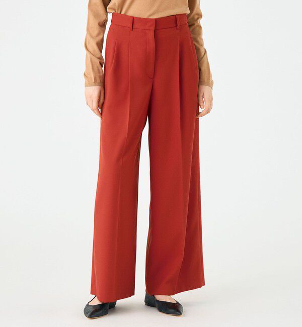 Ballsey「バラシアストレッチ 2タックワイドパンツ」|スラックス|