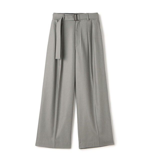 Edition「ストレッチフラノ ベルテッドスラックス」|スラックス|13 ライトグレー