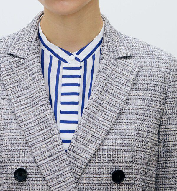 TOMORROWLAND collection「ラメツイード ダブルブレストジャケット」|テーラードジャケット|