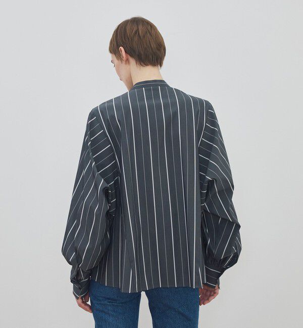 DES PRES「 コットンストレッチポプリン ボリュームスリーブブラウス」|シャツ・ブラウス|