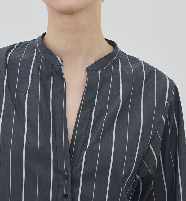 DES PRES「 コットンストレッチポプリン ボリュームスリーブブラウス」|シャツ・ブラウス|